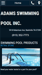 Mobile Screenshot of adamsswimmingpool.com